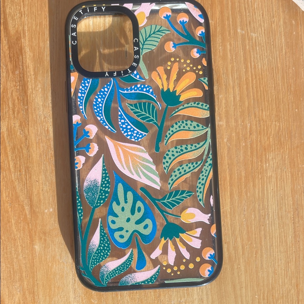Casetify iphone12 Botanical iPhone Case - Blue peach and Green